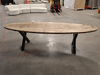 Massief vurenhouten eetkamertafel, wood industries, bruin - afbeelding 7 van  22