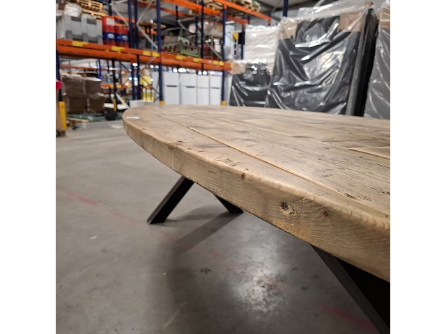 Massief vurenhouten eetkamertafel, wood industries, bruin - afbeelding 14 van  22