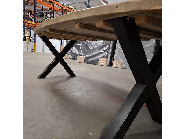 Massief vurenhouten eetkamertafel, wood industries, bruin - afbeelding 15 van  22