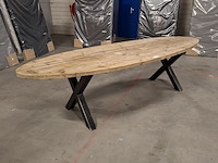 Massief vurenhouten eetkamertafel, wood industries, bruin - afbeelding 12 van  22