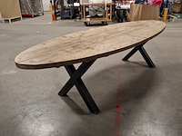 Massief vurenhouten eetkamertafel, wood industries, bruin - afbeelding 18 van  22