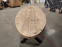 Massief vurenhouten eetkamertafel, wood industries, bruin - afbeelding 19 van  22