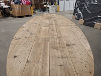 Massief vurenhouten eetkamertafel, wood industries, bruin - afbeelding 21 van  22