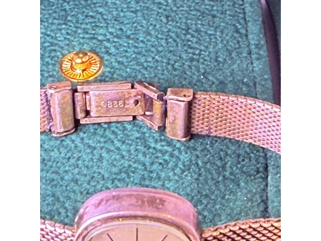 Massieve .835 zilveren dameshorloge - afbeelding 6 van  6