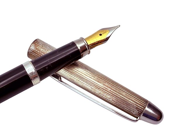Massieve 925 zilveren vulpen - elysee pforzheim capitol serie - afbeelding 4 van  6