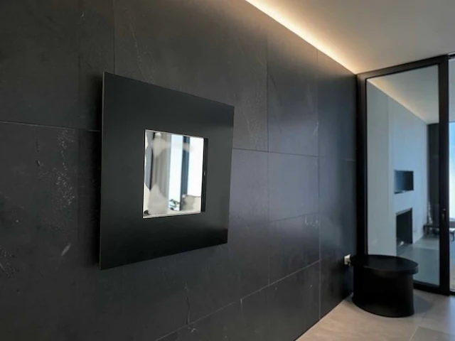 Massieve spiegel antic black 100x100x5 cm - afbeelding 1 van  9