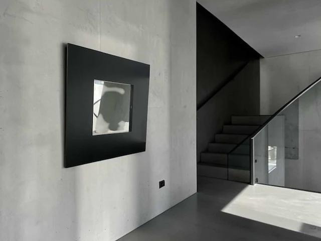 Massieve spiegel antic black 100x100x5 cm - afbeelding 9 van  9