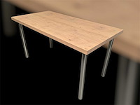 Massieve tafel met verstelbare rvs poten - afbeelding 1 van  5