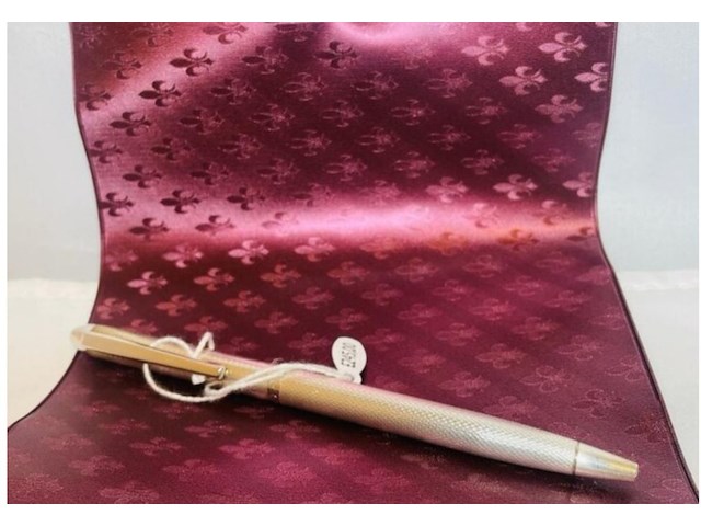 Massieve zilveren balpen - montblanc barleycorn model - afbeelding 1 van  4