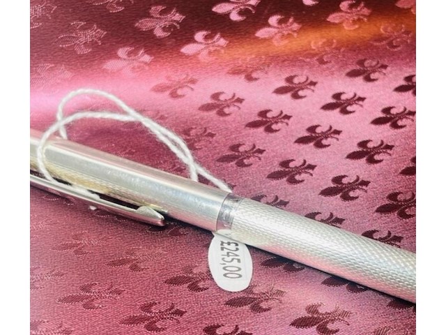 Massieve zilveren balpen - montblanc barleycorn model - afbeelding 2 van  4