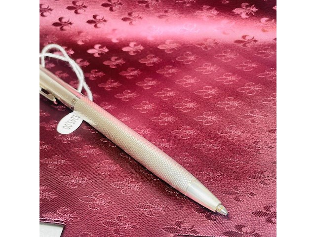 Massieve zilveren balpen - montblanc barleycorn model - afbeelding 1 van  3