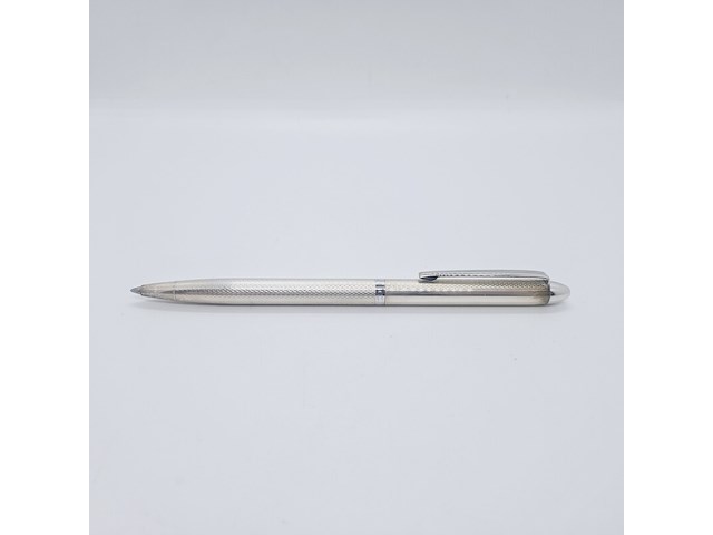 Massieve zilveren balpen - montblanc barleycorn model - afbeelding 1 van  4