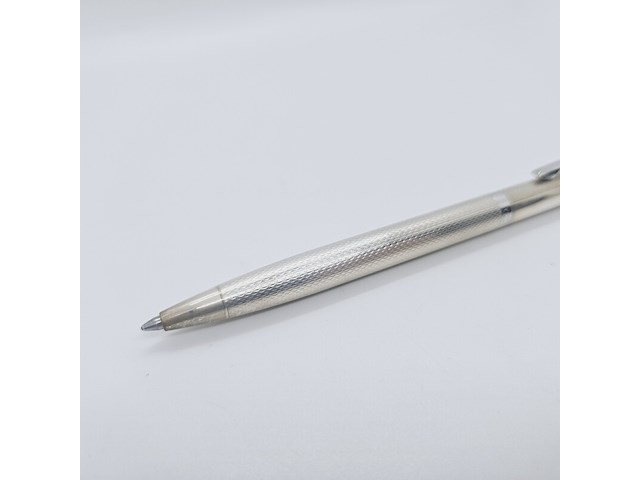 Massieve zilveren balpen - montblanc barleycorn model - afbeelding 2 van  4