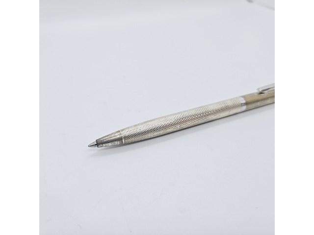 Massieve zilveren balpen - montblanc barleycorn model - afbeelding 2 van  5