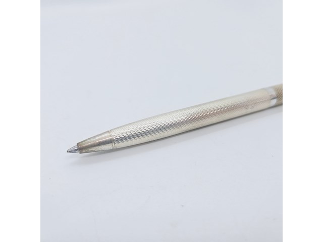 Massieve zilveren balpen - montblanc barleycorn model - afbeelding 2 van  5