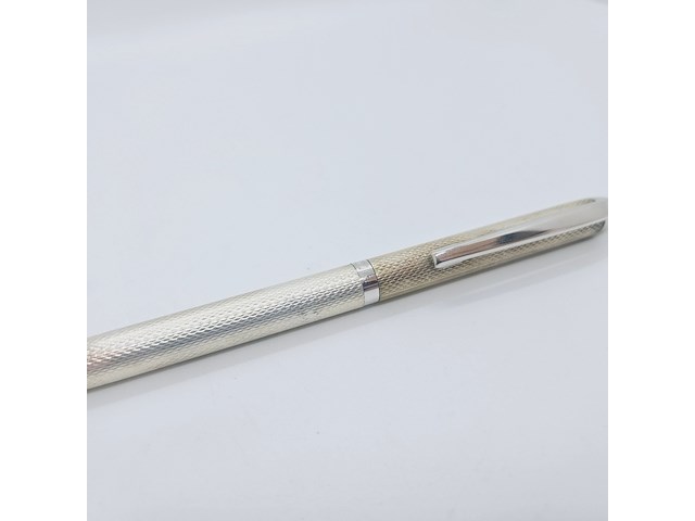 Massieve zilveren balpen - montblanc barleycorn model - afbeelding 3 van  5
