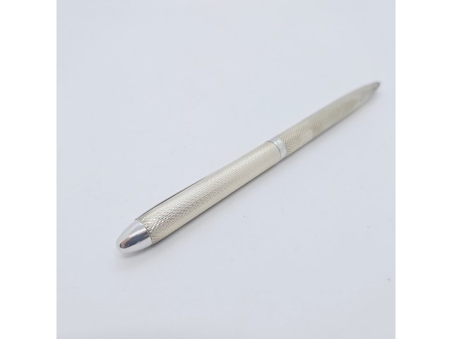Massieve zilveren balpen - montblanc barleycorn model - afbeelding 4 van  5