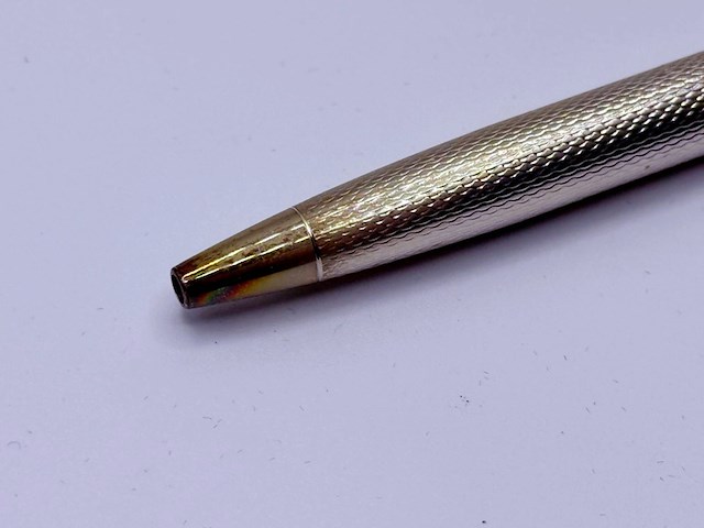 Massieve zilveren balpen - montblanc barleycorn model - afbeelding 3 van  5