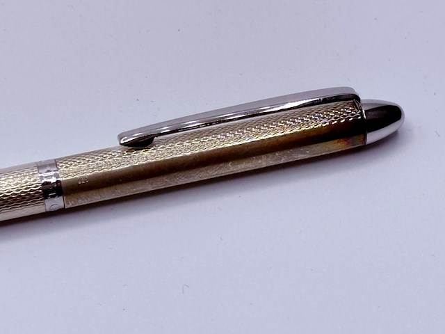 Massieve zilveren balpen - montblanc barleycorn model - afbeelding 5 van  5