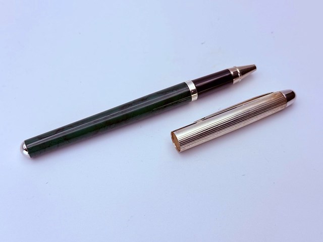 Massieve zilveren balpen - montblanc barleycorn model - afbeelding 2 van  5