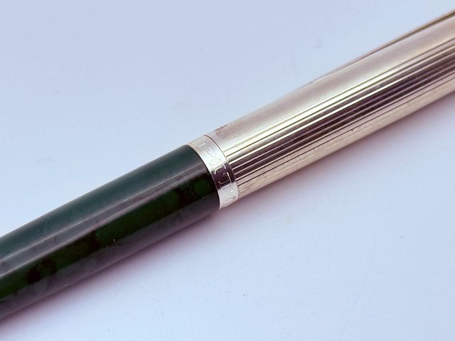 Massieve zilveren balpen - montblanc barleycorn model - afbeelding 5 van  5