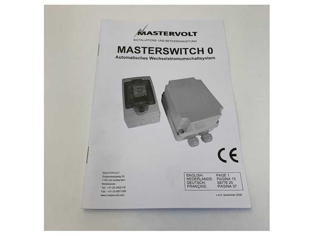 Mastervolt master switch automatic transfer switch 230v 125a for boats & yachts - 55003500 - afbeelding 5 van  7