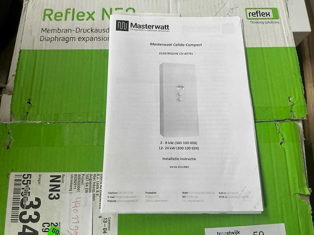 Masterwatt calida compact 4-8 kw elektrische cv ketel - afbeelding 8 van  8