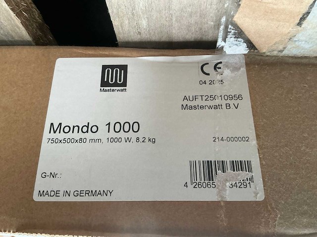 Masterwatt mondo 1000 elektrische verwarming - afbeelding 4 van  4