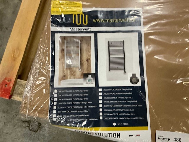 Masterwatt optidyna 750w 555x1345mm designradiator - afbeelding 3 van  3