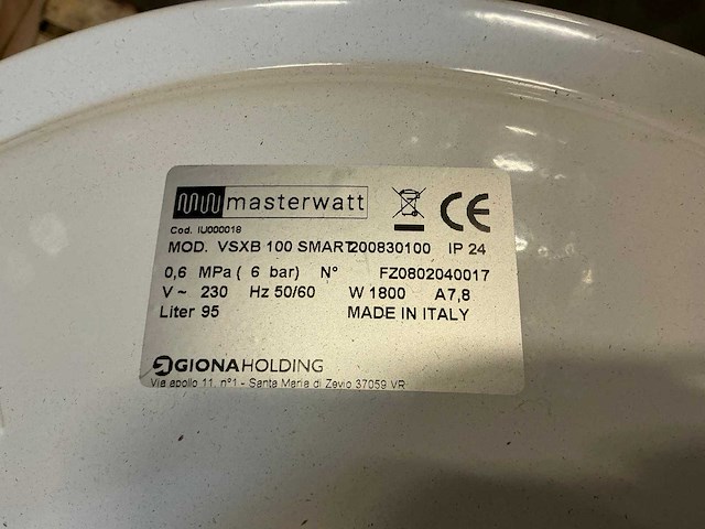 Masterwatt vsxb 100 e-smart boiler (100 liter) - afbeelding 5 van  5