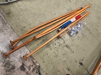 Maststokken - gelakt houten - overige bootonderdeel (7x) - afbeelding 1 van  4