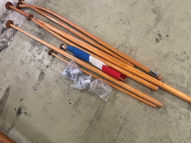 Maststokken - gelakt houten - overige bootonderdeel (7x) - afbeelding 2 van  4
