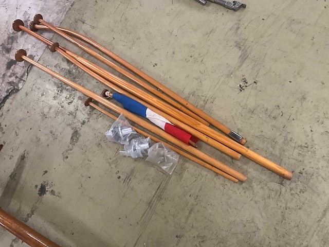 Maststokken - gelakt houten - overige bootonderdeel (7x) - afbeelding 3 van  4