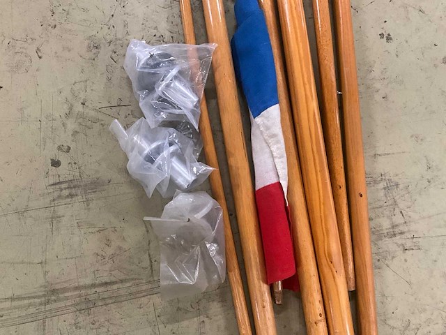 Maststokken - gelakt houten - overige bootonderdeel (7x) - afbeelding 4 van  4