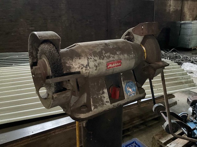 Matchless veb ds 200/2 dubbelsteens slijpmachine op voet - afbeelding 1 van  4