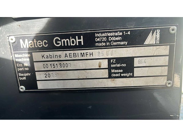 Matec - 2013 - mfh 2500 - zelfrijdende veegmachine - afbeelding 3 van  11