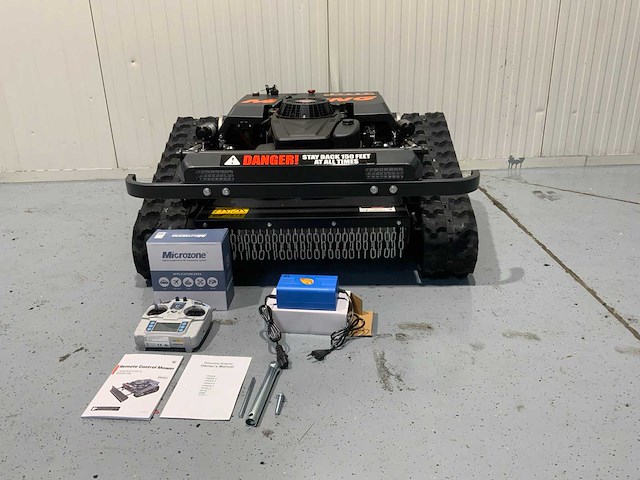 Mateng rm20 - grasmaaier op afstand bestuurbaar tot 600m - maaibreedte 53 cm - 224cc - lawn mower tracks - afbeelding 1 van  33