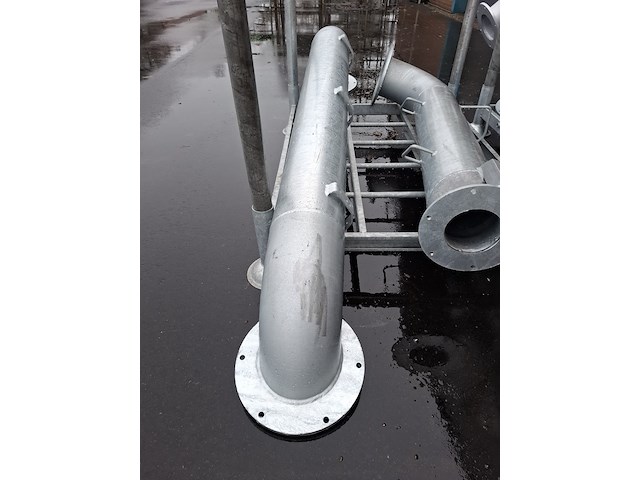 Materiaalbok met 2x 8 duims buis met flens - afbeelding 3 van  5