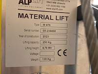 Materiaallift alp lift, m 476, bouwjaar 2023 - afbeelding 6 van  9
