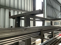 Materiaalstelling met partij rvs, aluminium en stalen profielen – 2800 × 1400 × 2200 mm - afbeelding 4 van  13