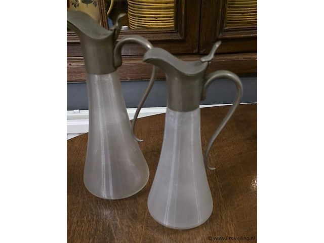 Matglazen karaf - 2 stuks - afbeelding 1 van  1