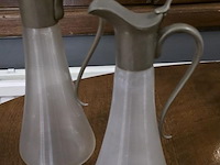 Matglazen karaf - 2 stuks - afbeelding 1 van  1