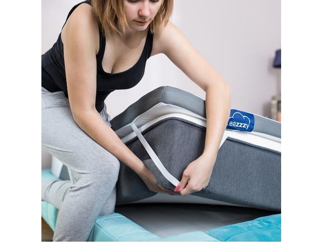 Matras topper 90 x 200 cm eazzzy - afbeelding 1 van  2