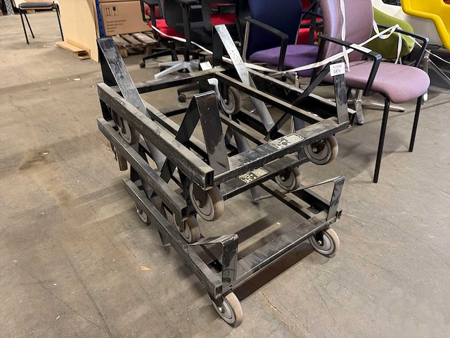 Matrix 1100 series stoelen transportkar / chair dolly met wielen - afbeelding 1 van  2
