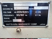 Matsuura - 1990 - mc-510v - verticale machinecentra met 20 gereedschapopnames - afbeelding 18 van  22