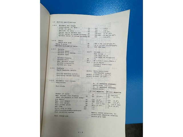 Matsuura - 1990 - mc-510v - verticale machinecentra met 20 gereedschapopnames - afbeelding 13 van  19