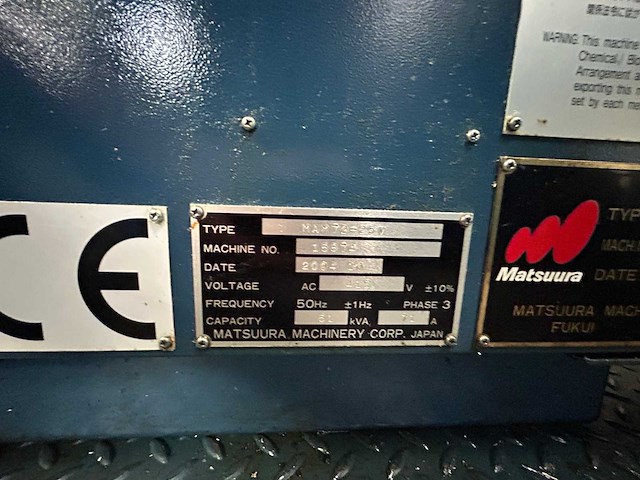 Matsuura _ yaskawa - 2004-2016 - mam72-25v _ dx 200 - verticale machinecentra - afbeelding 14 van  56
