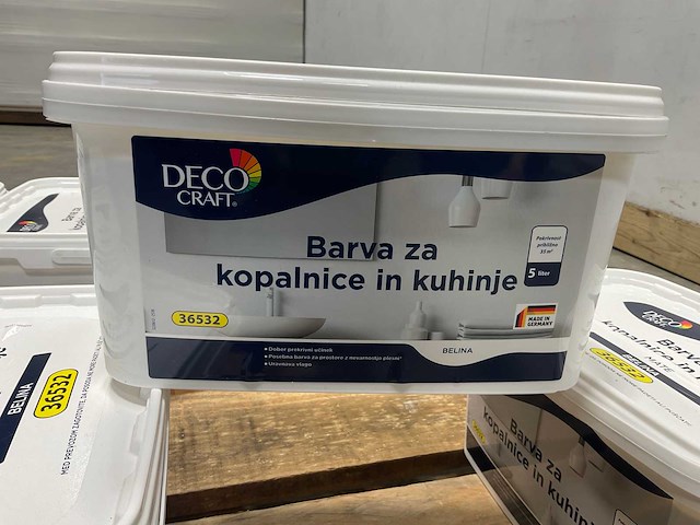 Matte badkamer- en keukenverf - 5 liter - wit (10x) - afbeelding 1 van  7