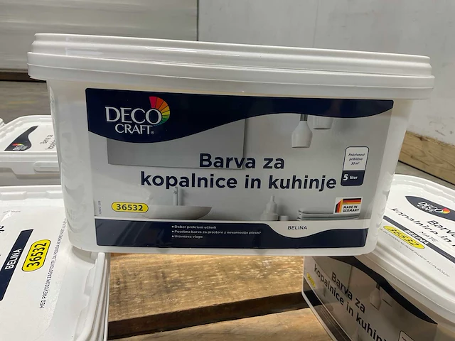 Matte badkamer- en keukenverf - 5 liter - wit (10x) - afbeelding 1 van  7