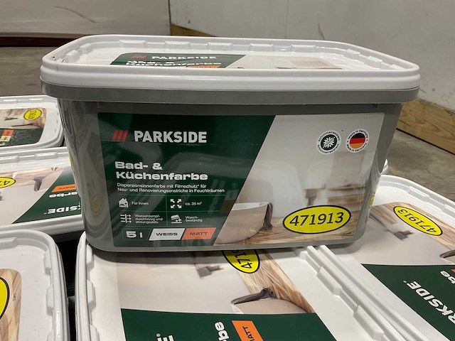 Matte badkamer- en keukenverf - 5 liter - wit (32x) - afbeelding 1 van  7